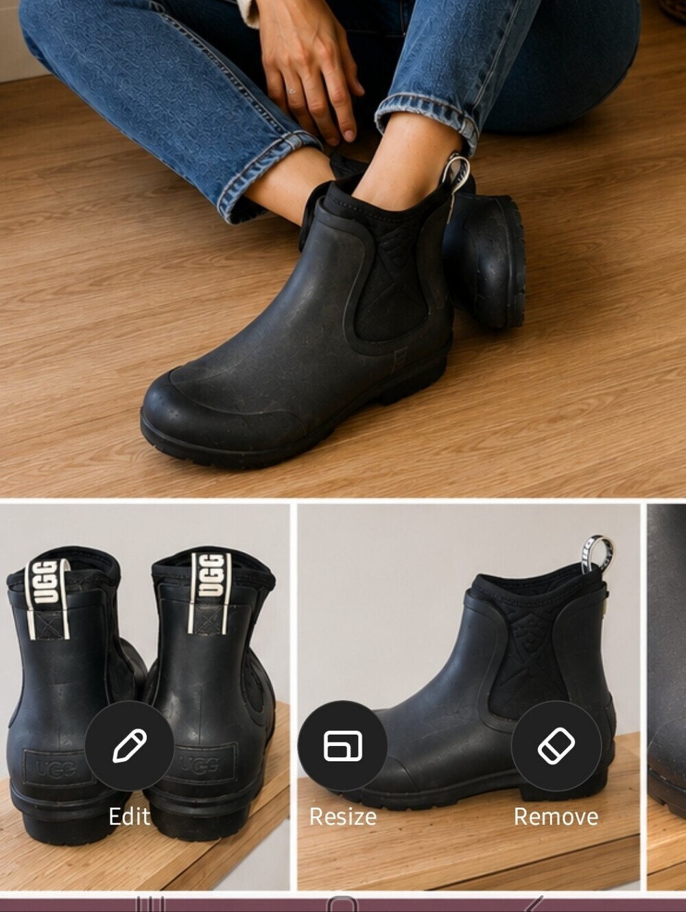UGG Black Waterproof Ankle Boots